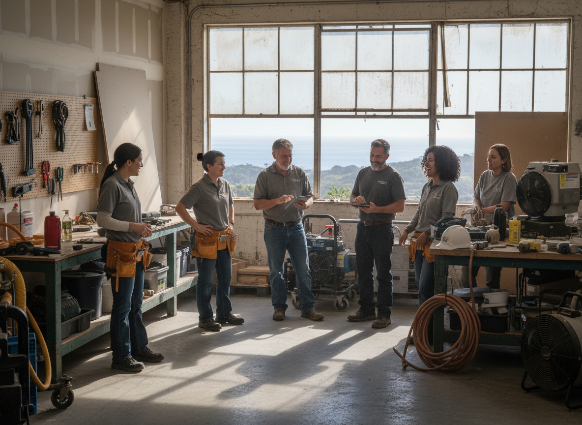 The Virexind Frame team at work in Rancho Palos Verdes