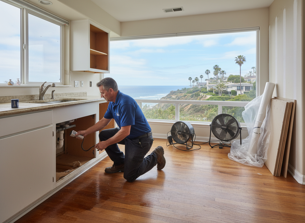 Kitchen water damage repair in Rancho Palos Verdes