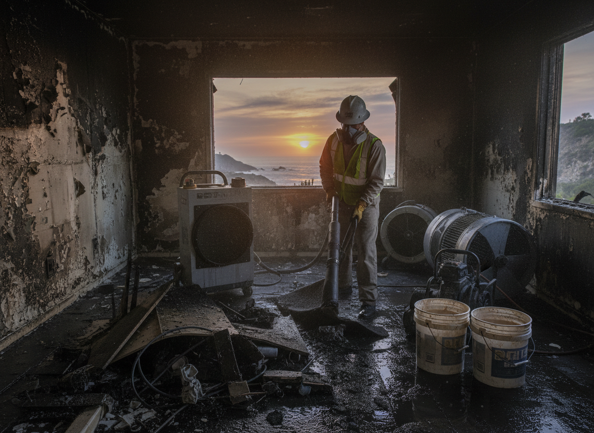 Water damage remediation after fire in Rancho Palos Verdes